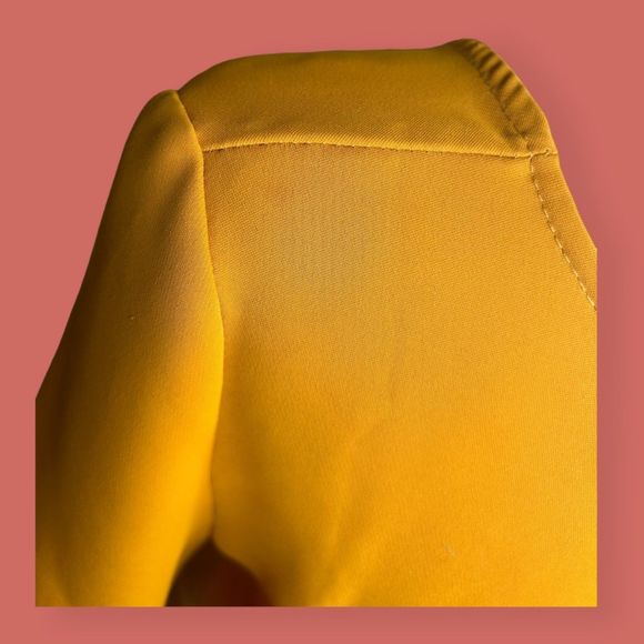 💛 ART + EPHECT TIE FRONT DRESS MUSTARD YELLOW SMALL - Picture 5 of 8